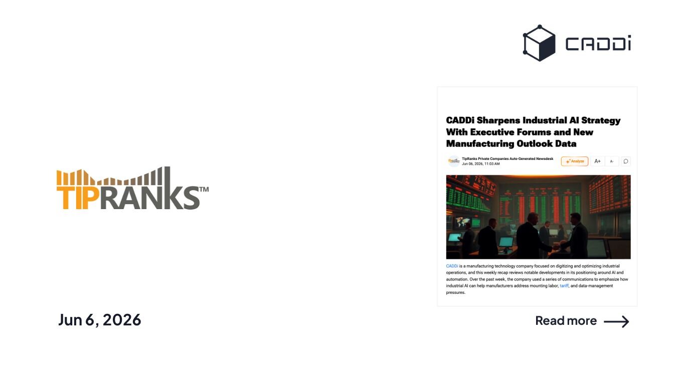 CADDi to Convene Manufacturing Leaders at AUTOMATE 2026 on What Positions an Enterprise for AI and Automation Success