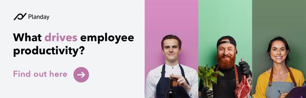 Smiling employees of various professions