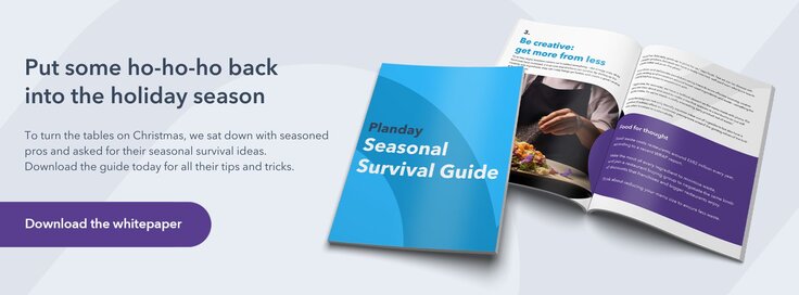 The Planday Survival Guide, a free ebook packed with tips that could help hospitality businesses make it through the festive season.