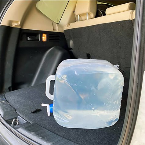 4Patriots aqua-tote filled up in the trunk of a car