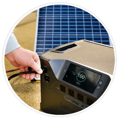 Plug your solar panel into the generator