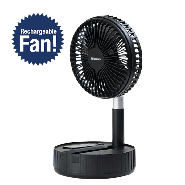 4Patriots Compact Rechargeable Fan with accessories