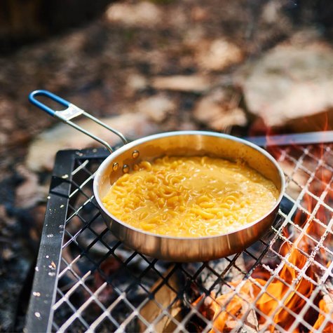 Campfire Frying Pan used on an open campfire