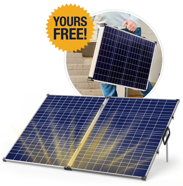 Includes a 100-Watt Solar Panel