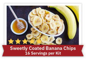 Sweetly Coated Banana Chips