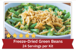 Freeze-Dried Green Beans - 24 Servings per kit
