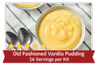 Old Fashioned Vanilla Pudding - 16 Servings per kit