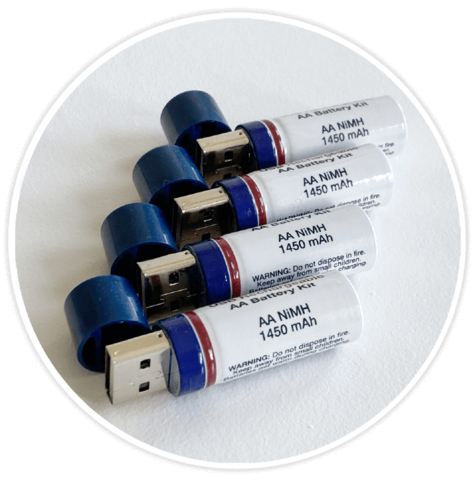 4Patriots USB-Rechargeable AA Battery Kit