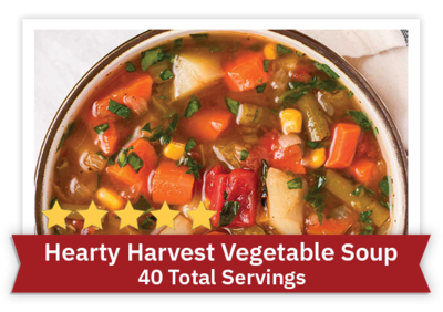 Hearty Harvest Vegetable Soup - 40 total servings