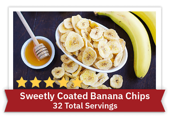 Sweetly Coated Banana Chips - 32 Servings