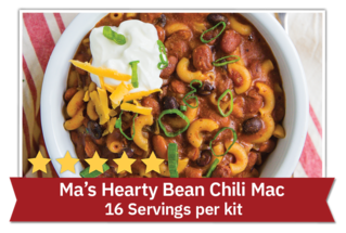 Ma's Hearty Bean Chili Mac (16 servings per kit)