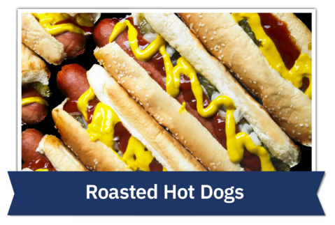 Roasted hot dogs