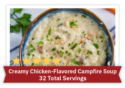 Creamy Chicken-Flavored Campfire Soup - 32 total servings