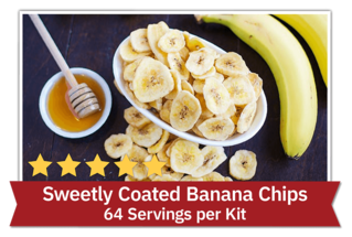 Sweetly Coated Banana Chips - 64 Servings