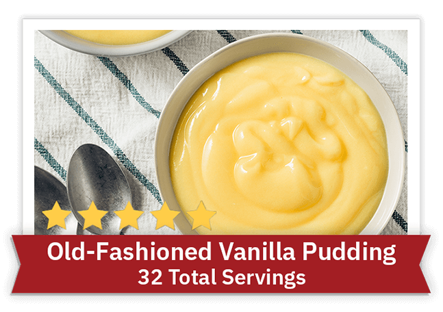 Old Fashioned Vanilla Pudding - 32 Servings