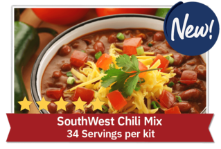 New! SouthWest Chili Mix - 34 Servings per Kit