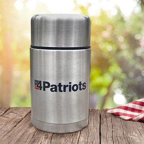 4Patriots 33 ounce insulated food storage container sitting outside