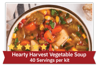 Hearty's Harvest Vegetable Soup - 40 Servings per Kit
