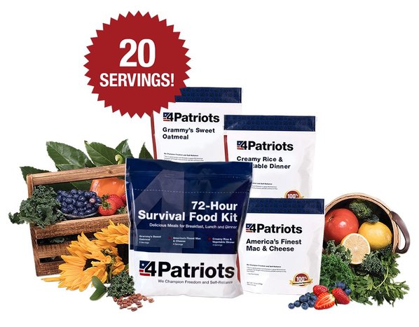 72-Hour Survival Food Kits pouches