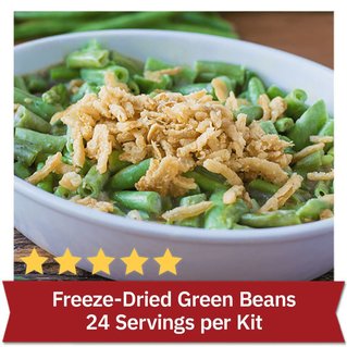 Freeze-Dried Green Beans - 24 Servings