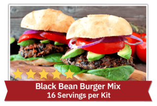 Black Bean Burger Mix - 16 Servings per kit