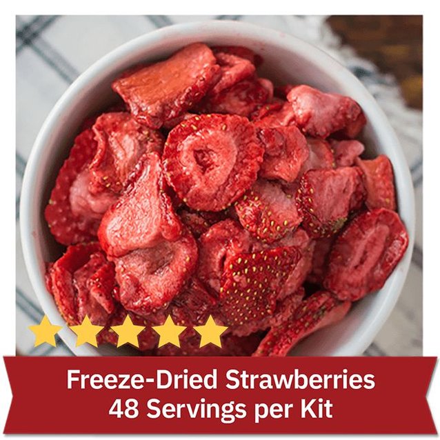 Freeze-Dried Strawberries - 48 Servings