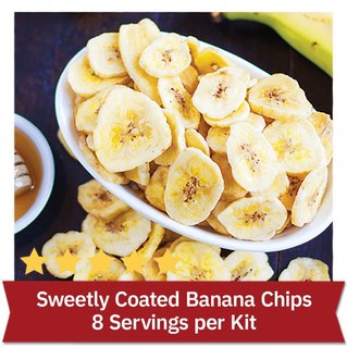 Sweetly Coated Banana Chips - 8 Servings
