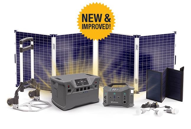NEW and improved Patriot Power Generator 2000X and FREE 100-Watt Solar Panel