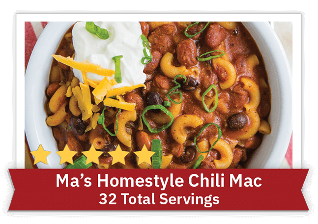 Ma's Homestyle Chili Mac - 32 Servings