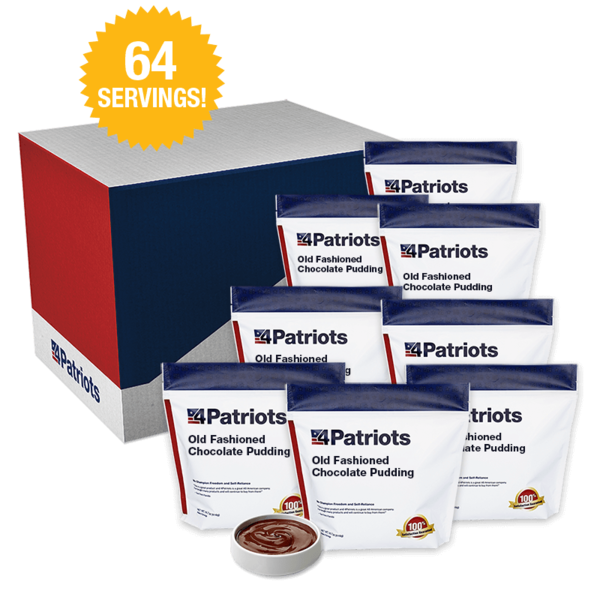 4Patriots Old Fashioned Chocolate Pudding Food Kit - 64 servings