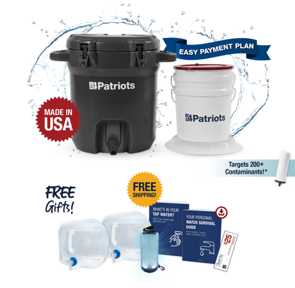 Patriot Pure Outdoor Filtration System comes with free bonus gifts. It is eligable for an easy payment plan, and free shipping.