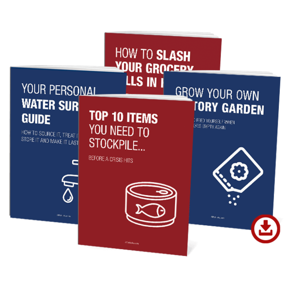 Ultimate survival library digital reports: your personal water survival guide, how to slash your grocery bills in half, top 10 items you need to stockpile, and grow your own victory garden