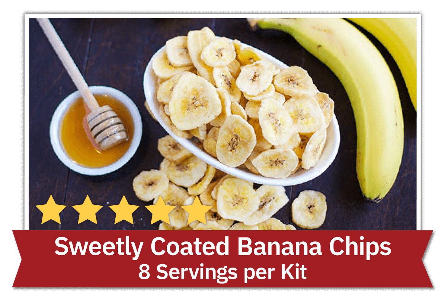 Sweetly Coated Banana Chips - 8 Servings
