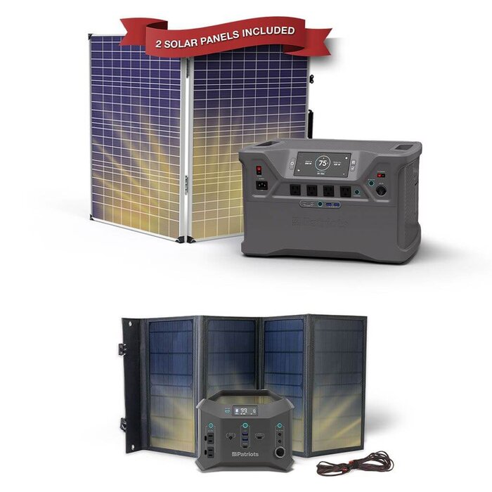Solar Generator Bundle - Patriot Power Generator 2000X and Patriot Power Sidekick