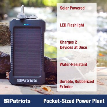 Patriot Power Cell on a rock with water in the background