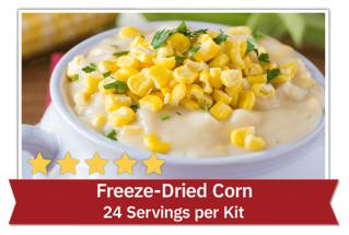 Freeze-Dried Corn - 24 Servings per kit