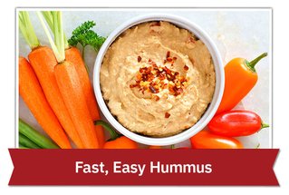 Fast, easy hummus