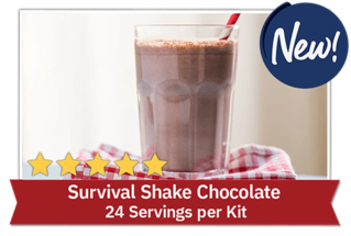Survival Chocolate Shake - 24 Servings per kit