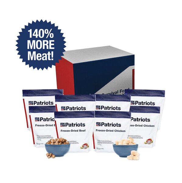 4Patriots Gold Medallion All-Meat Survival Food Kit.