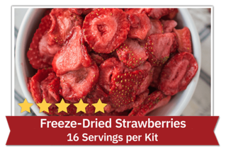 Freeze-Dried Strawberries - 16 Servings per kit