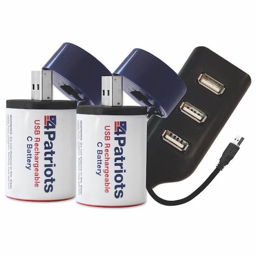 4Patriots USB-Rechargeable C Battery Kit