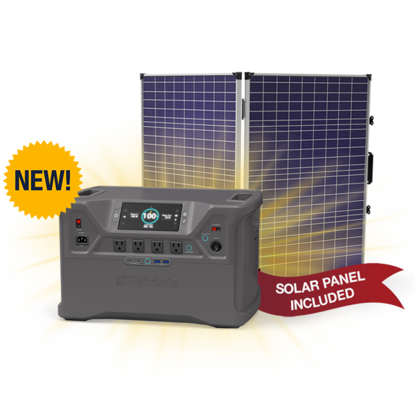 The new Patriot Power Generator 2000X with solar panel included.