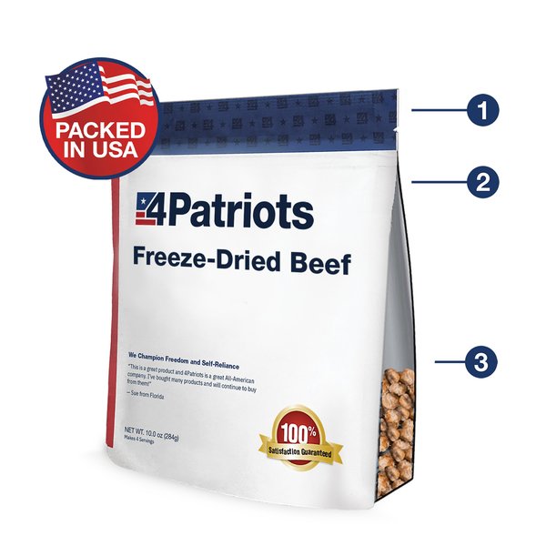4Patriots Freeze-Dried Beef Mylar® package