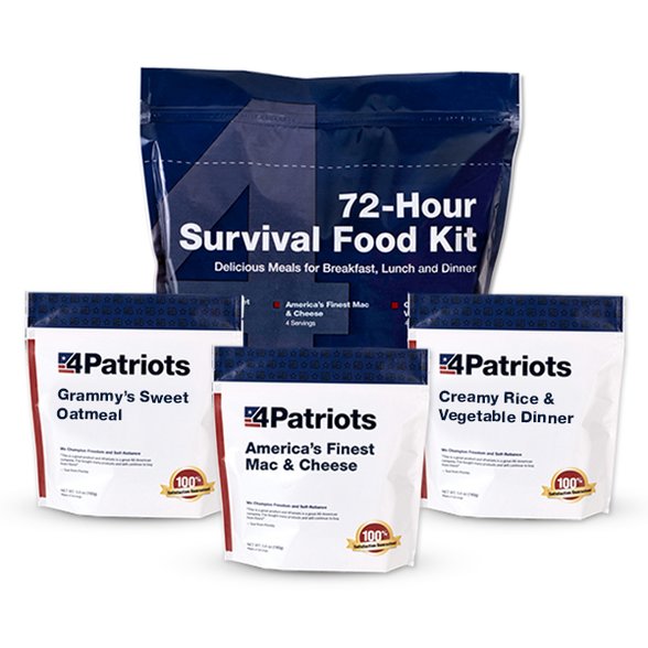 72 Hour Survival Food Kit with a white background