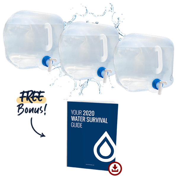 3-Pack of 4Patriots aqua-totes includes free bonus gifts: Water Survival Digital Guide