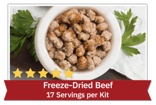 Freeze-Dried Beef - 17 Servings per kit