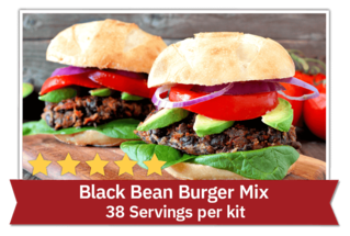 Black Bean Burger Mix - 38 Servings per Kit