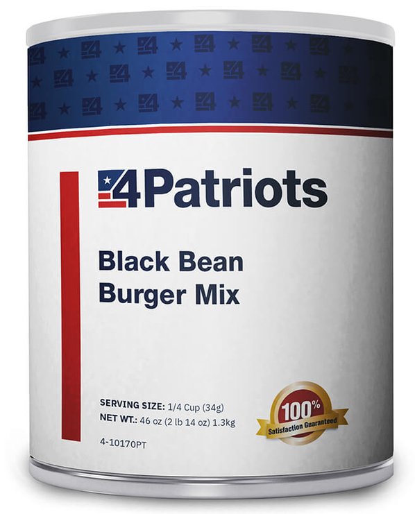 4Patriots Black bean burger mix #10 can