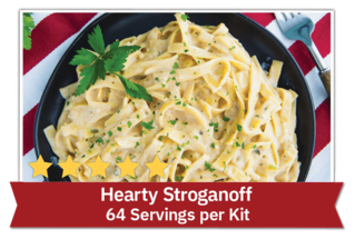 Hearty Stroganoff - 64 Servings