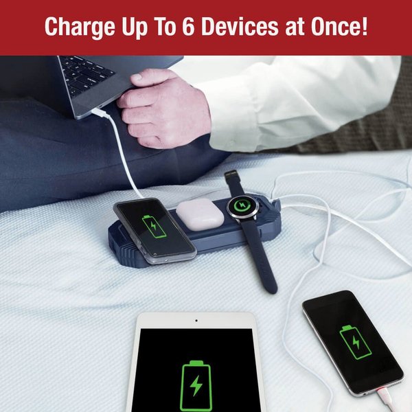 4Patriots Eclipse 99Wh Power Bank charging up to 6 devices at once